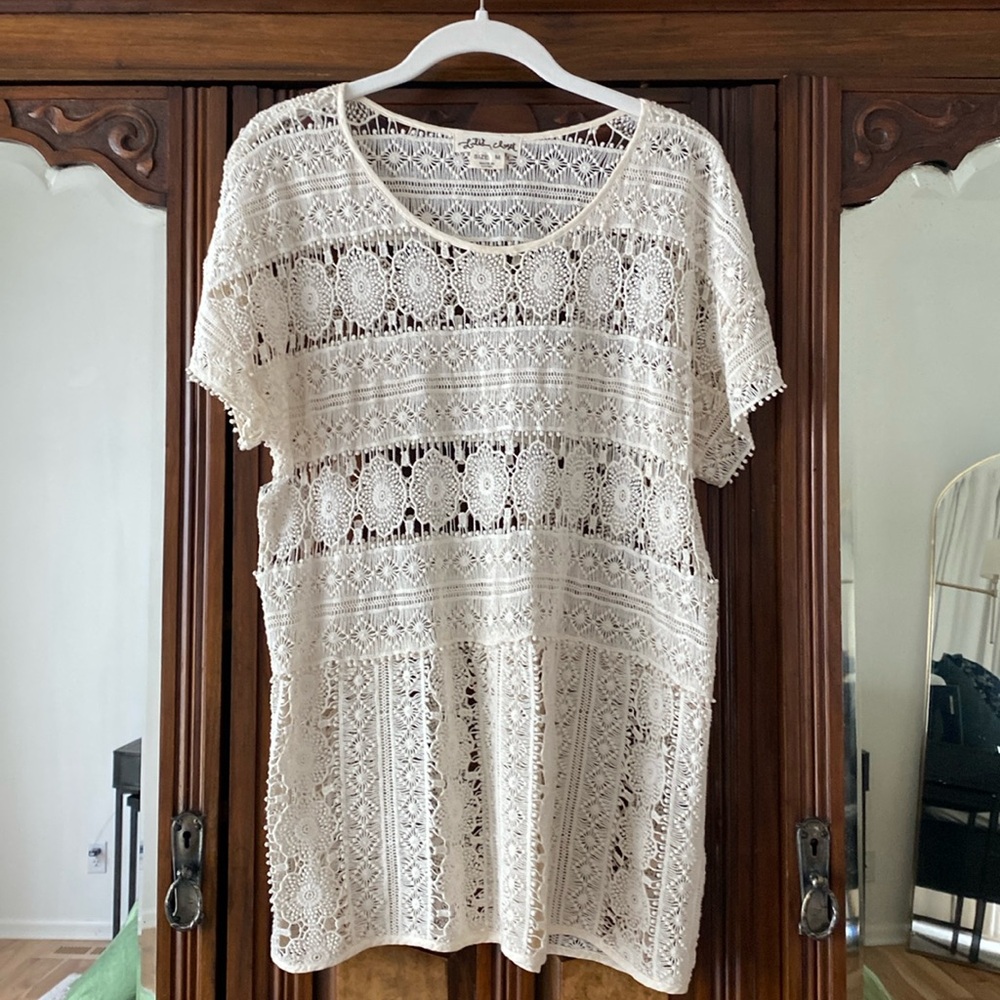 Cream woven top